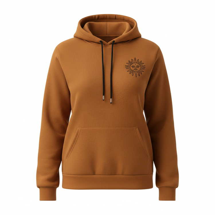 هودی گلدوزی شده داخل کرک خردلی