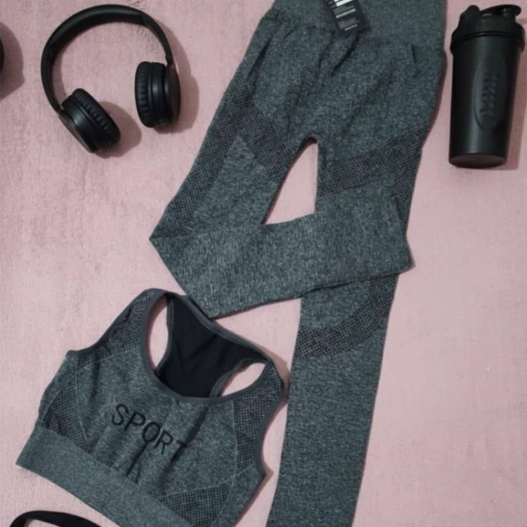 ست ورزشی فری سایز طوسی تیره