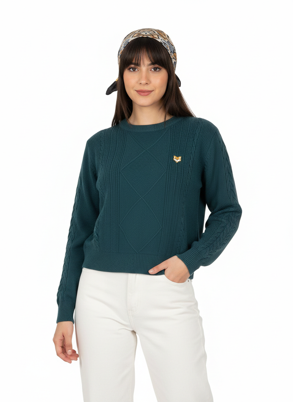 بلوز بافت مجلسی آبی دخترانه