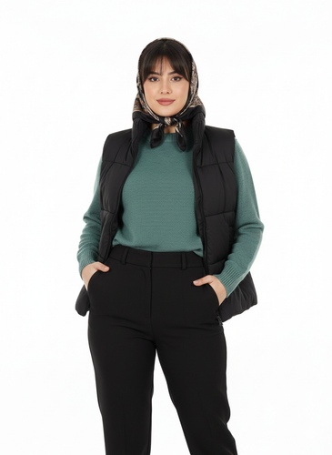 گپ بافت آبی آستین بلند