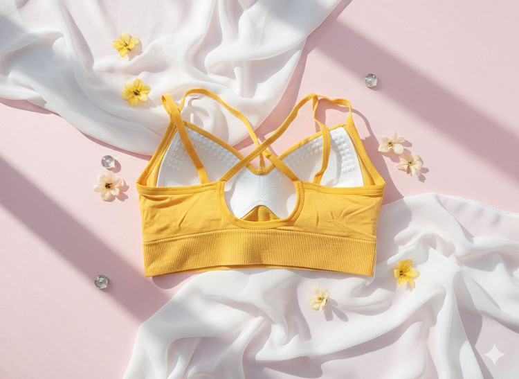 نیم تنه زرد هارنس دار کاپ ثابت سینه های کوچک تا بزرگ