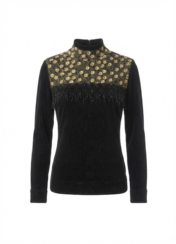 بلوز کبریتی بافت وارداتی چین طلایی