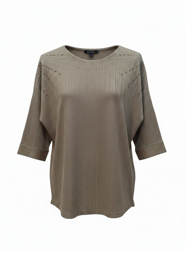 بلوز کریشه نگین دار آستین سه ربع