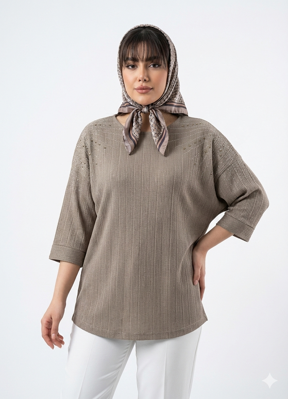 بلوز پارچه کریشه زنانه مجلسی