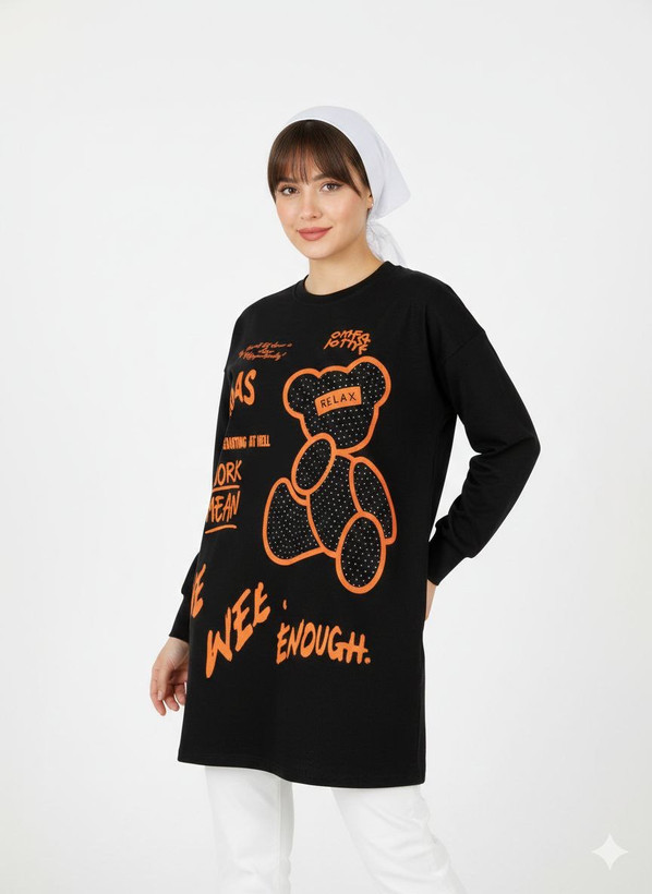 لانگ جنس دورس آستین بلند دخترانه