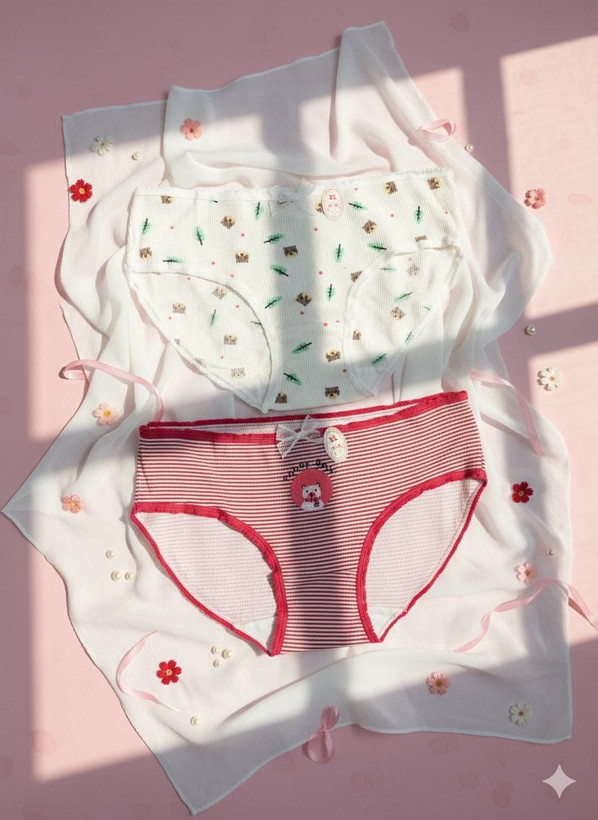 شورت راه راه خرسی عروسکی وادراتی