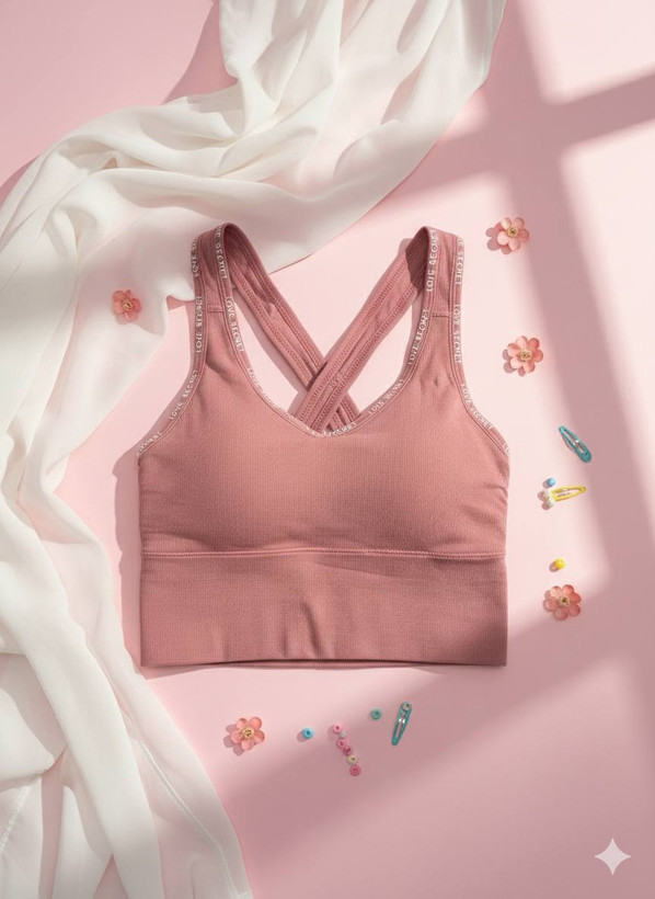 نیم تنه بند ضربدری ورزشی صورتی چرک کش پهن وارداتی lisa