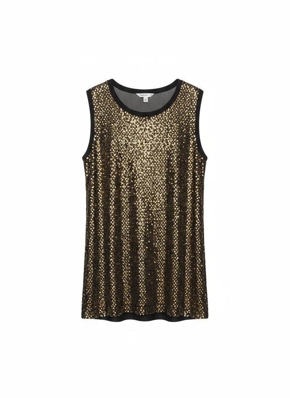 تاپ پولکی طلایی مناسب زیرکت فری سایز