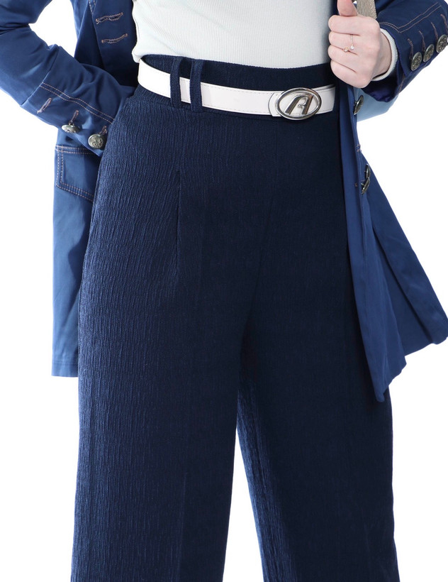 شلوار کتان سورمه ای