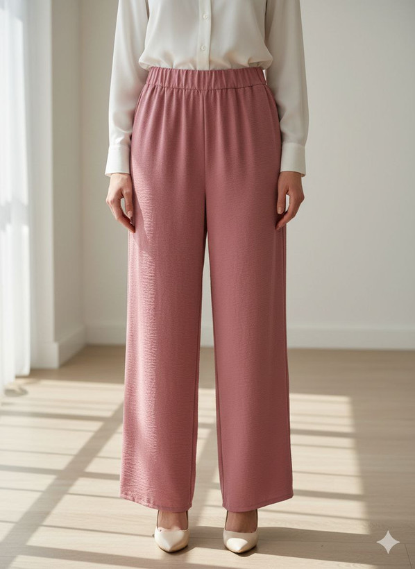 شلوار صورتی نخی