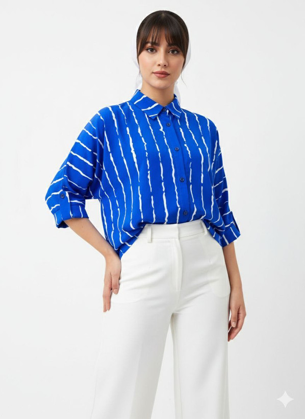 شومیز ابی کاربنی