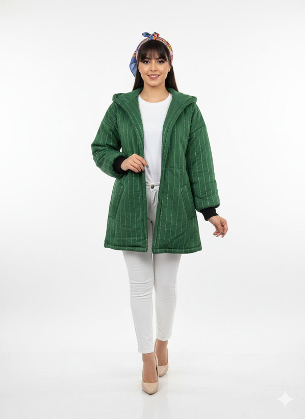 پالتو دیپلمات جلو باز سبز