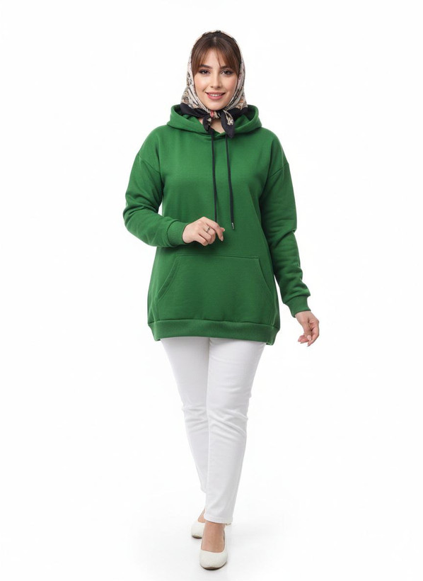 هودی اسپان داخل کرک سبز چمنی