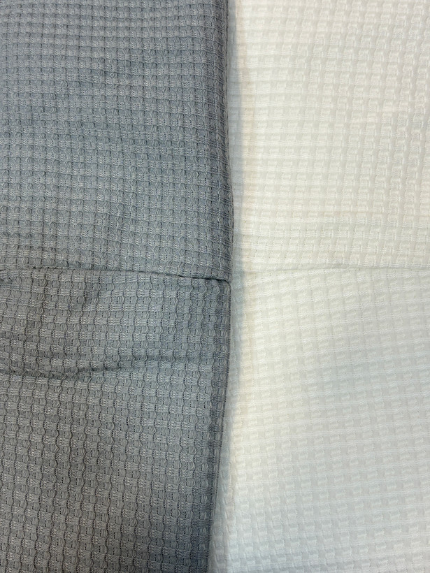 پارچه حصیری سفید و طوسی بگ