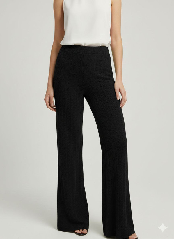 شلوار بگ پشت کمر کش فری سایز مشکی کالکشن عید