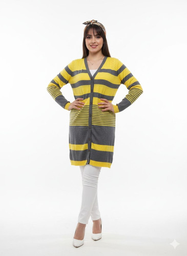 بافت گپ وارداتی زرد راه راه