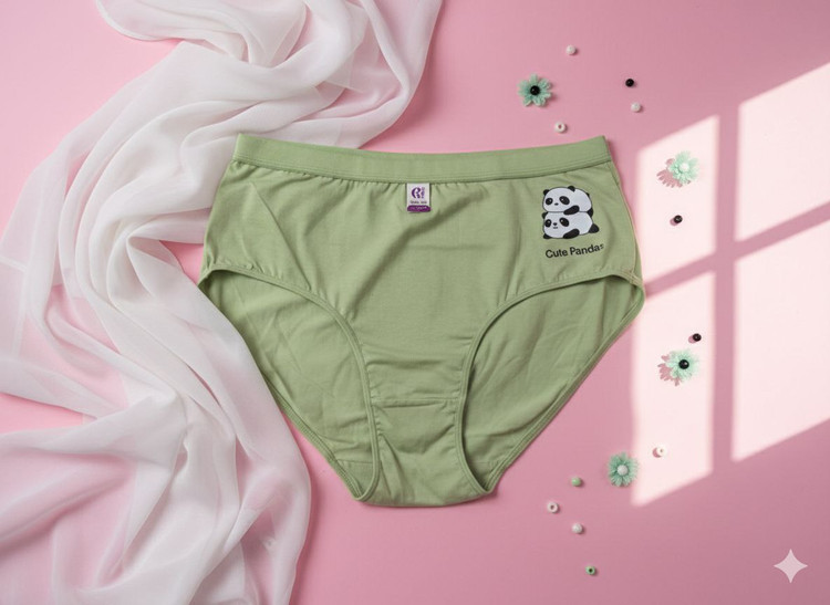 شورت پاندا سبز ماچا فاق بلند