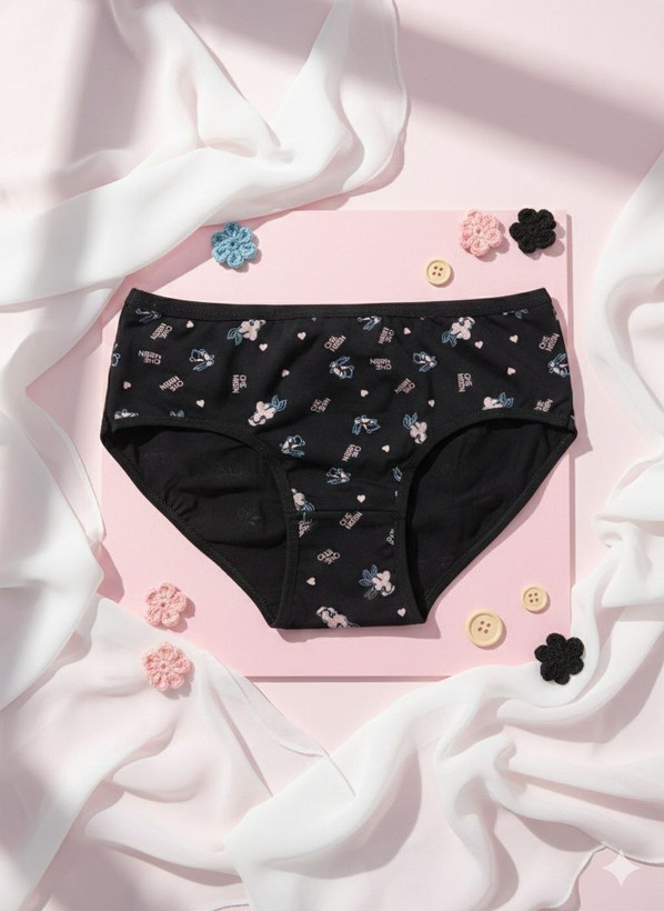 شورت مشکی چاپدار