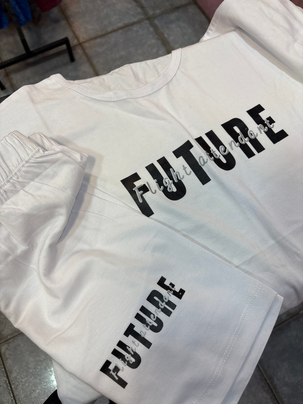 کراپ آستین کوتاه و شورتک نخ پنبه دخترانه مناسب هدیه