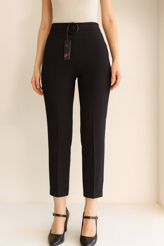 شلوار مازراتی پاکتی کمربنددار زنانه