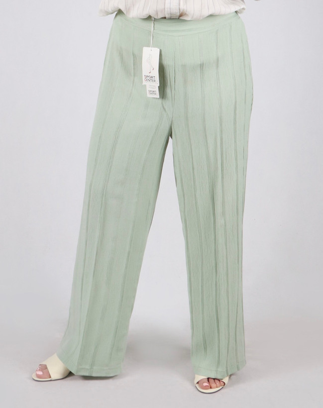 شلوار خنک پشت کش دار سبز ماچا