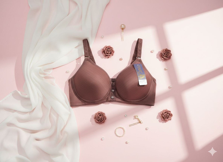 سوتین شکلاتی شیردهی جلو دکمه دار