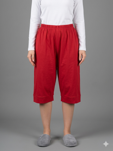 خرید شلوارک راحتی قرمز نخ پنبه