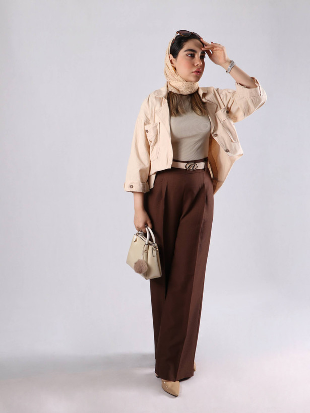 خرید شلوار بگ پشت کش دار کج راه