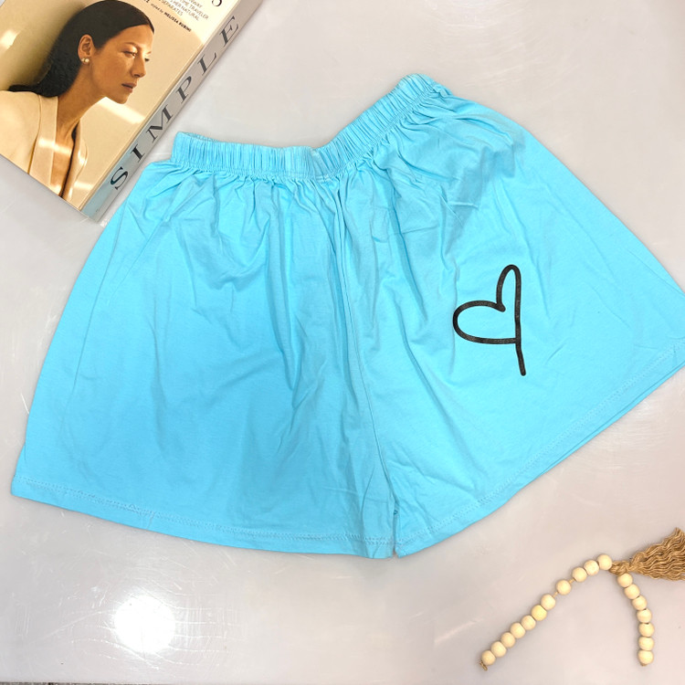 شورتک نخ پنبه طرح قلب