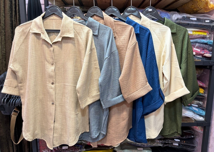 شومیز پارچه شانتون رنگبندی