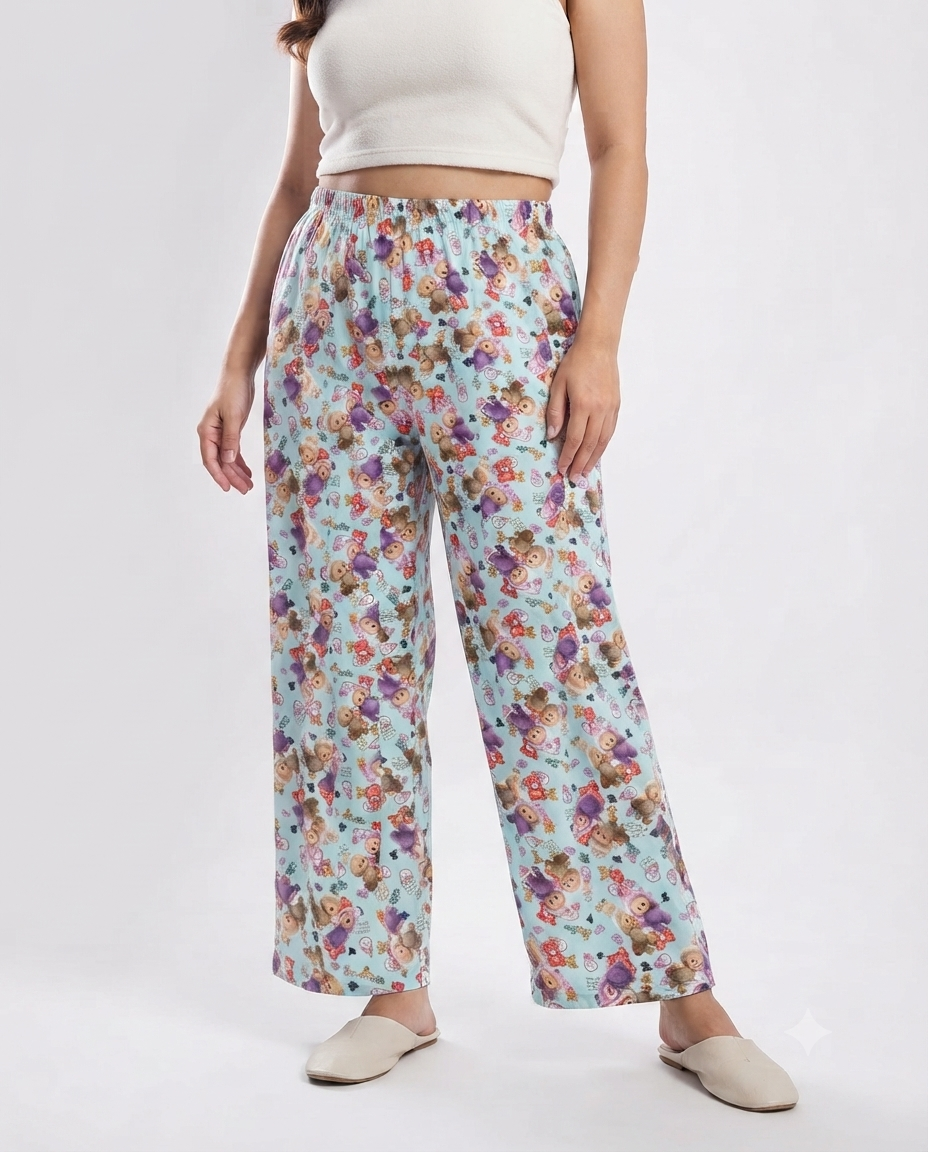 شلوار خانگی تمام نخ طرحدار فانتزی کد 544